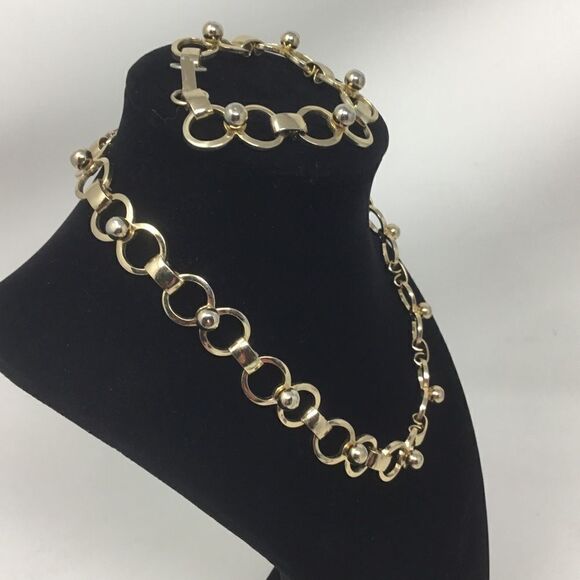 Circle Link Necklace & Bracelet Set (G2) - Picture 2 of 7